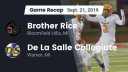 Recap: Brother Rice  vs. De La Salle Collegiate 2019