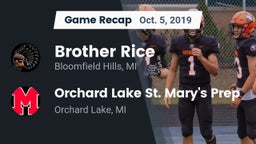 Recap: Brother Rice  vs. Orchard Lake St. Mary's Prep 2019