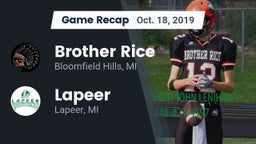 Recap: Brother Rice  vs. Lapeer   2019