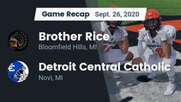 Recap: Brother Rice  vs. Detroit Central Catholic  2020