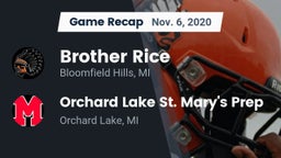 Recap: Brother Rice  vs. Orchard Lake St. Mary's Prep 2020