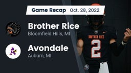Recap: Brother Rice  vs. Avondale  2022