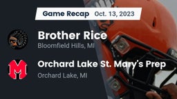 Recap: Brother Rice  vs. Orchard Lake St. Mary's Prep 2023