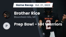 Recap: Brother Rice  vs. Prep Bowl - HH Warriors 2023