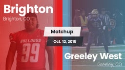 Matchup: Brighton  vs. Greeley West  2018
