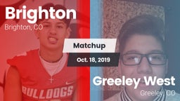 Matchup: Brighton  vs. Greeley West  2019