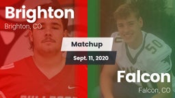Matchup: Brighton  vs. Falcon   2020