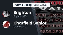 Recap: Brighton  vs. Chatfield Senior  2021