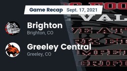 Recap: Brighton  vs. Greeley Central  2021