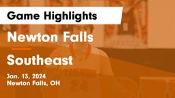 Newton Falls  vs Southeast  Game Highlights - Jan. 13, 2024