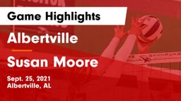 Albertville  vs Susan Moore  Game Highlights - Sept. 25, 2021