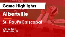 Albertville  vs St. Paul's Episcopal  Game Highlights - Oct. 9, 2021