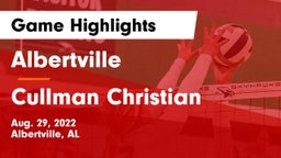 Albertville  vs Cullman Christian  Game Highlights - Aug. 29, 2022