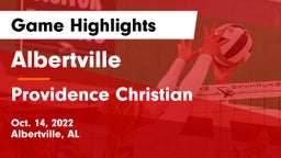 Albertville  vs Providence Christian  Game Highlights - Oct. 14, 2022
