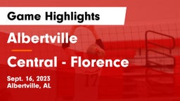 Albertville  vs Central  - Florence Game Highlights - Sept. 16, 2023