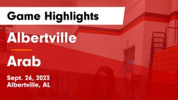 Albertville  vs Arab  Game Highlights - Sept. 26, 2023