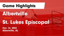 Albertville  vs St. Lukes Episcopal  Game Highlights - Oct. 14, 2023
