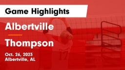 Albertville  vs Thompson  Game Highlights - Oct. 26, 2023