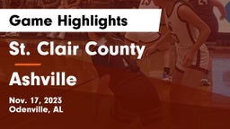 St. Clair County  vs Ashville  Game Highlights - Nov. 17, 2023