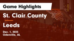 St. Clair County  vs Leeds Game Highlights - Dec. 1, 2023