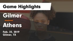 Gilmer  vs Athens  Game Highlights - Feb. 22, 2019