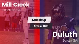 Matchup: Mill Creek High vs. Duluth  2016