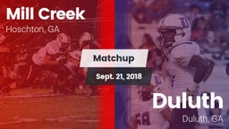 Matchup: Mill Creek High vs. Duluth  2018