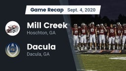 Recap: Mill Creek  vs. Dacula  2020