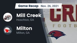 Recap: Mill Creek  vs. Milton  2021