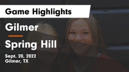 Gilmer  vs Spring Hill  Game Highlights - Sept. 20, 2022