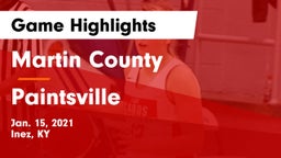 Martin County  vs Paintsville  Game Highlights - Jan. 15, 2021