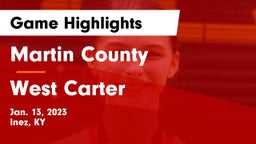 Martin County  vs West Carter  Game Highlights - Jan. 13, 2023