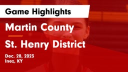 Martin County  vs St. Henry District  Game Highlights - Dec. 28, 2023