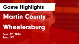 Martin County  vs Wheelersburg  Game Highlights - Jan. 12, 2024