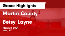 Martin County  vs Betsy Layne Game Highlights - March 2, 2024