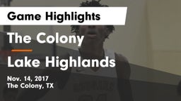 The Colony  vs Lake Highlands  Game Highlights - Nov. 14, 2017