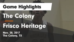 The Colony  vs Frisco Heritage  Game Highlights - Nov. 28, 2017