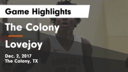 The Colony  vs Lovejoy Game Highlights - Dec. 2, 2017