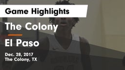 The Colony  vs El Paso  Game Highlights - Dec. 28, 2017