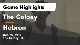 The Colony  vs Hebron  Game Highlights - Dec. 29, 2017