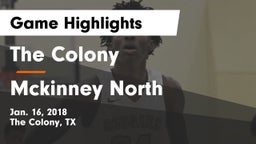 The Colony  vs Mckinney North Game Highlights - Jan. 16, 2018