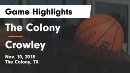 The Colony  vs Crowley  Game Highlights - Nov. 10, 2018