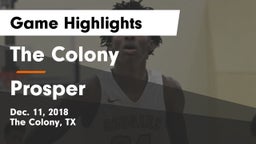 The Colony  vs Prosper  Game Highlights - Dec. 11, 2018