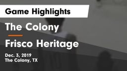 The Colony  vs Frisco Heritage  Game Highlights - Dec. 3, 2019