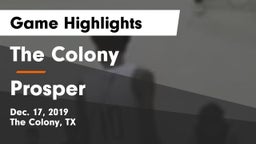 The Colony  vs Prosper  Game Highlights - Dec. 17, 2019