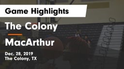 The Colony  vs MacArthur  Game Highlights - Dec. 28, 2019