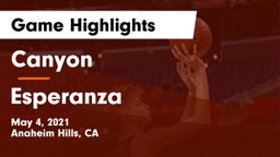 Canyon  vs Esperanza  Game Highlights - May 4, 2021