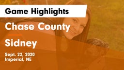Chase County  vs Sidney  Game Highlights - Sept. 22, 2020