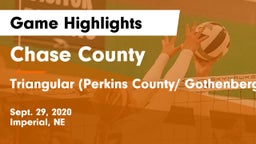 Chase County  vs Triangular (Perkins County/ Gothenberg) Game Highlights - Sept. 29, 2020