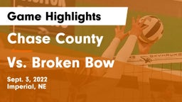 Chase County  vs Vs. Broken Bow Game Highlights - Sept. 3, 2022